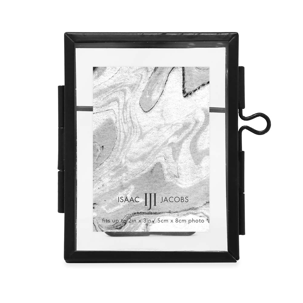 Amazon.com - Isaac Jacobs 2x3, Black Modern Style Brass and Glass