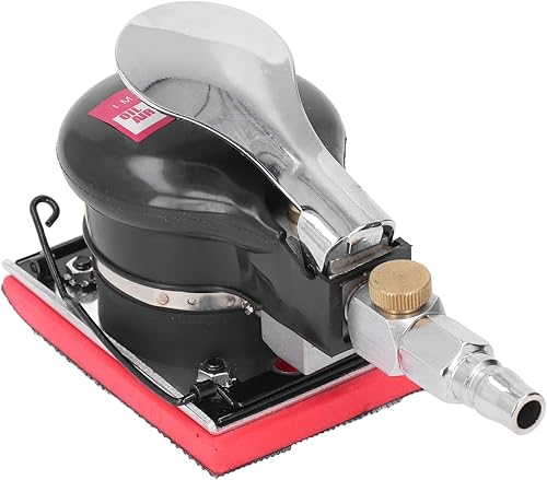Miniatura 3 de Lijadora orbital neumática de 1/4 pulgadas Lijadora neumática Herramienta de lijadora de aire Lijadora neumática 10000RPM Máquina de pulir neumática