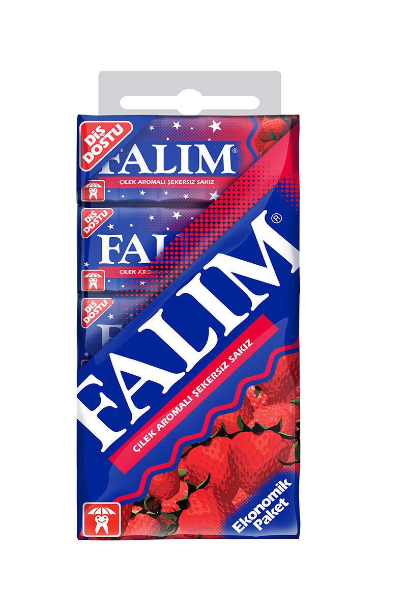 Falım 5'li Çilek Aromalı Şekersiz Sakız 35 gr 20 Adet