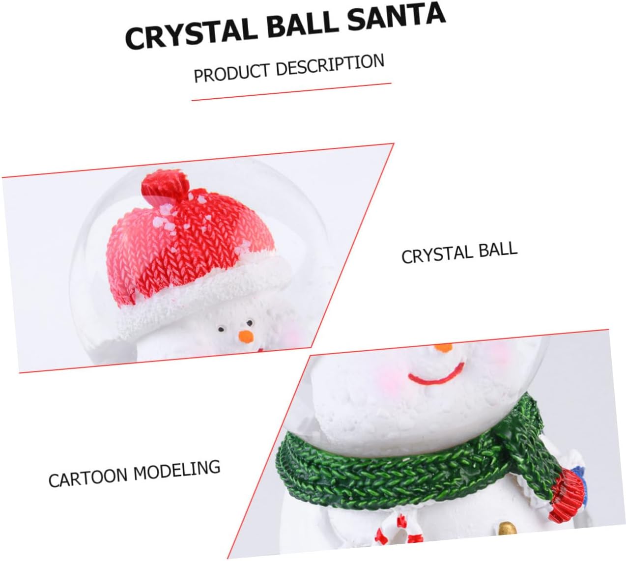 Adorable Resin Ball Tabletop Decoration with Light Xmas