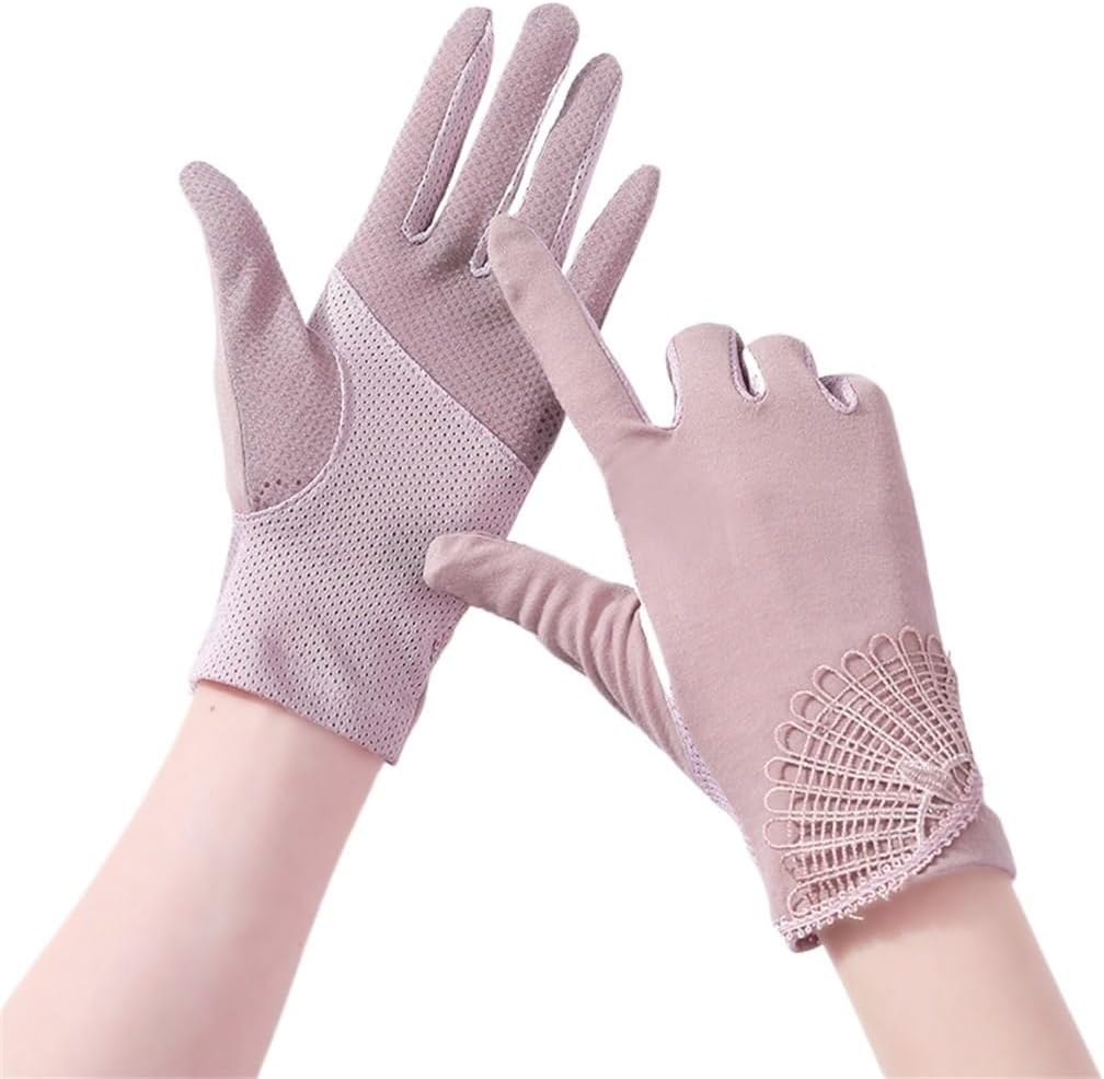 Driving Gloves Women's Touch Screen Thin Breathable Short Riding Handguards Autumn Elastic