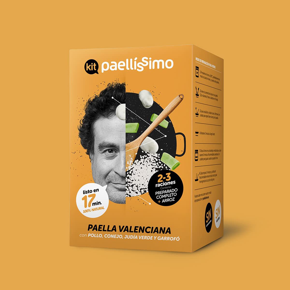 Paellissimo - Kit Preparado para Paella Valenciana, Receta Tradicional Artesana | Plato Precocinado Casero 100% Natural y Sin Gluten | 2-3 Personas | 2 Unidades