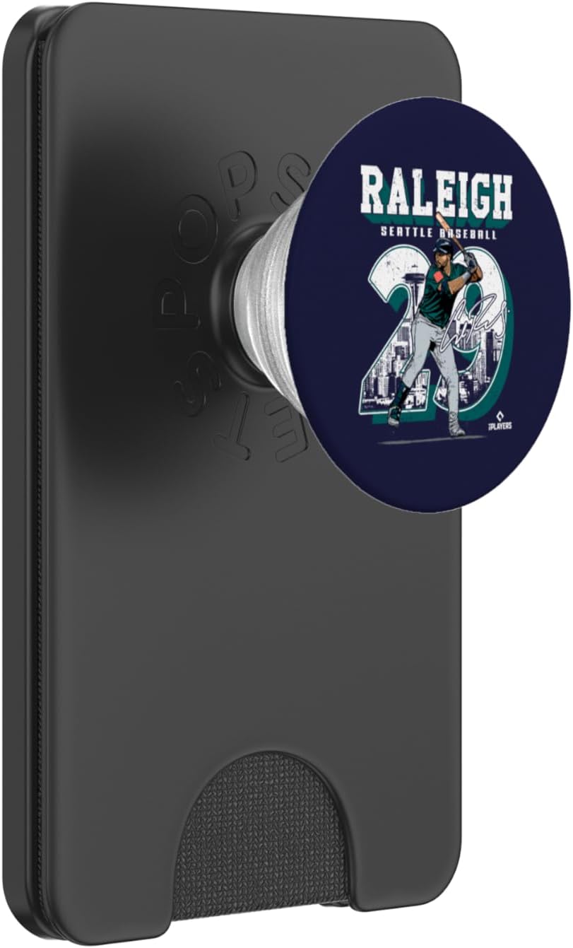 Cal Raleigh | Seattle MLB Baseball Players | MLBCRA201M PopSockets PopGrip for MagSafe