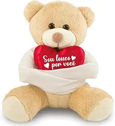 Ursinho de Pelúcia Louco Por Você 20cm Anti-alérgico
