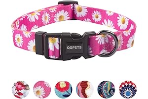QQPETS Adjustable Soft Dog Collar for Small Girl Puppies