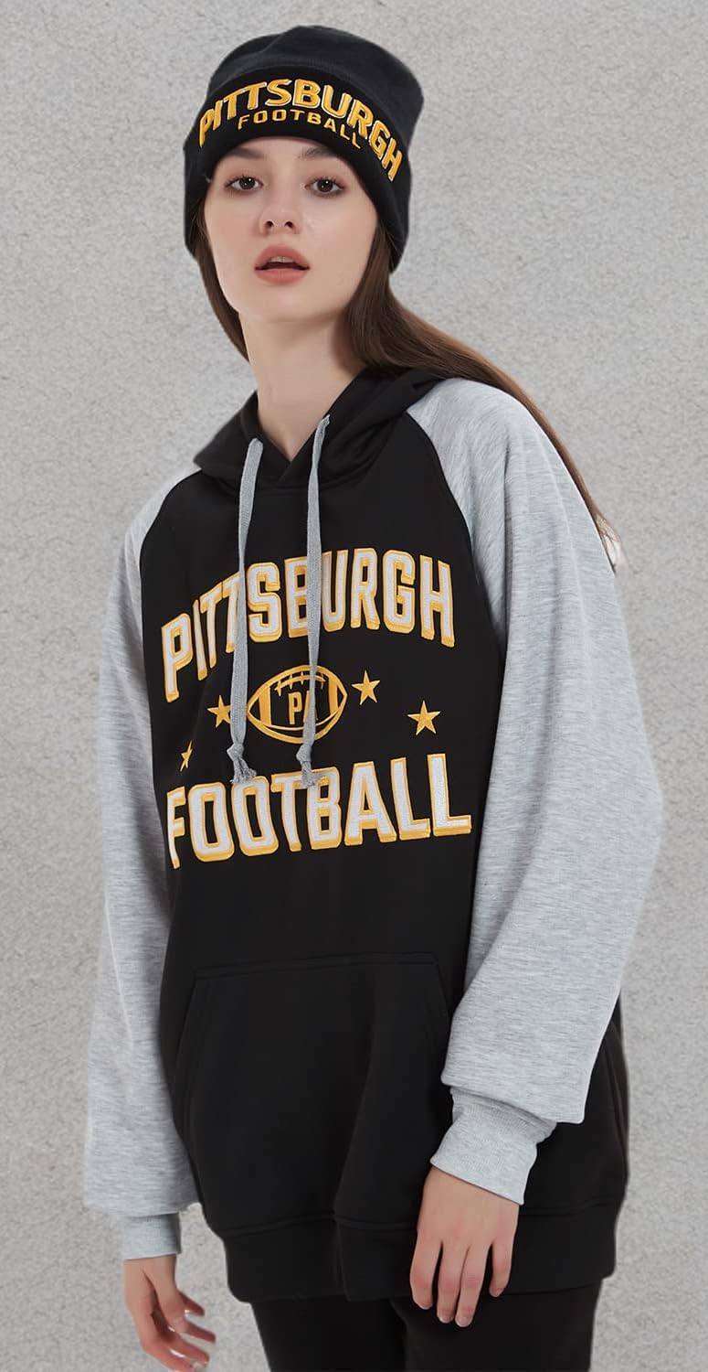 City Football Embroidery Classic Cuff Beanie Hat Cuffed Winter Hat Knit Toque Skull Cap - Image 8