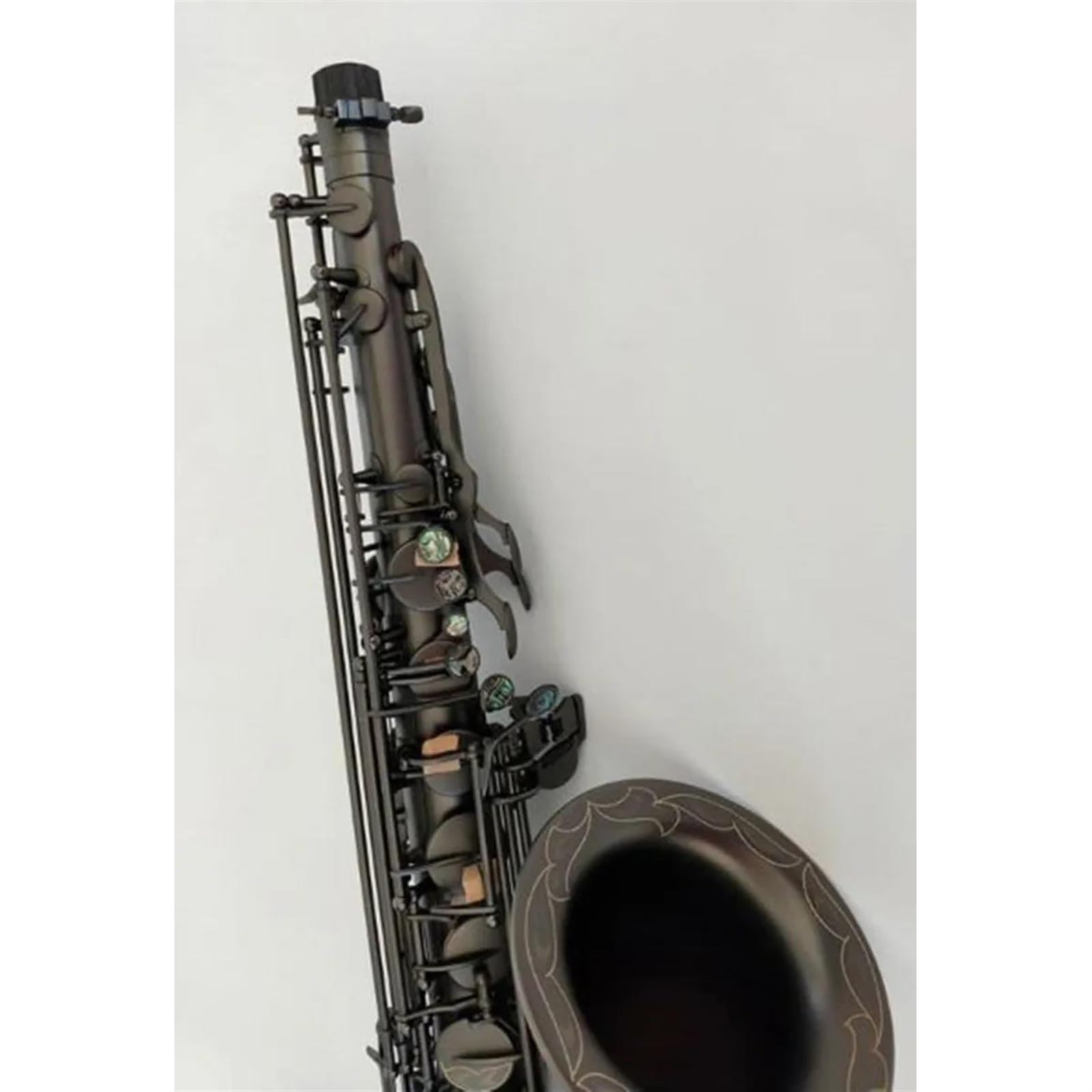 Saksofon All Black Nickel Bb Saksofon Tenorowy Instrument Muzyczny Saksofon Tenorowy Profesjonalny Ustnik Z Akcesoriami Do Futerału