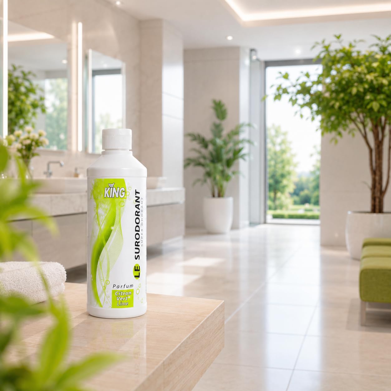 Surodorant Citron Vert 500 ML | Concentré – pur ou dilué – sans rinçage – odeur rémanente plusieurs heures – WC sanitaires poubelles espaces collectifs