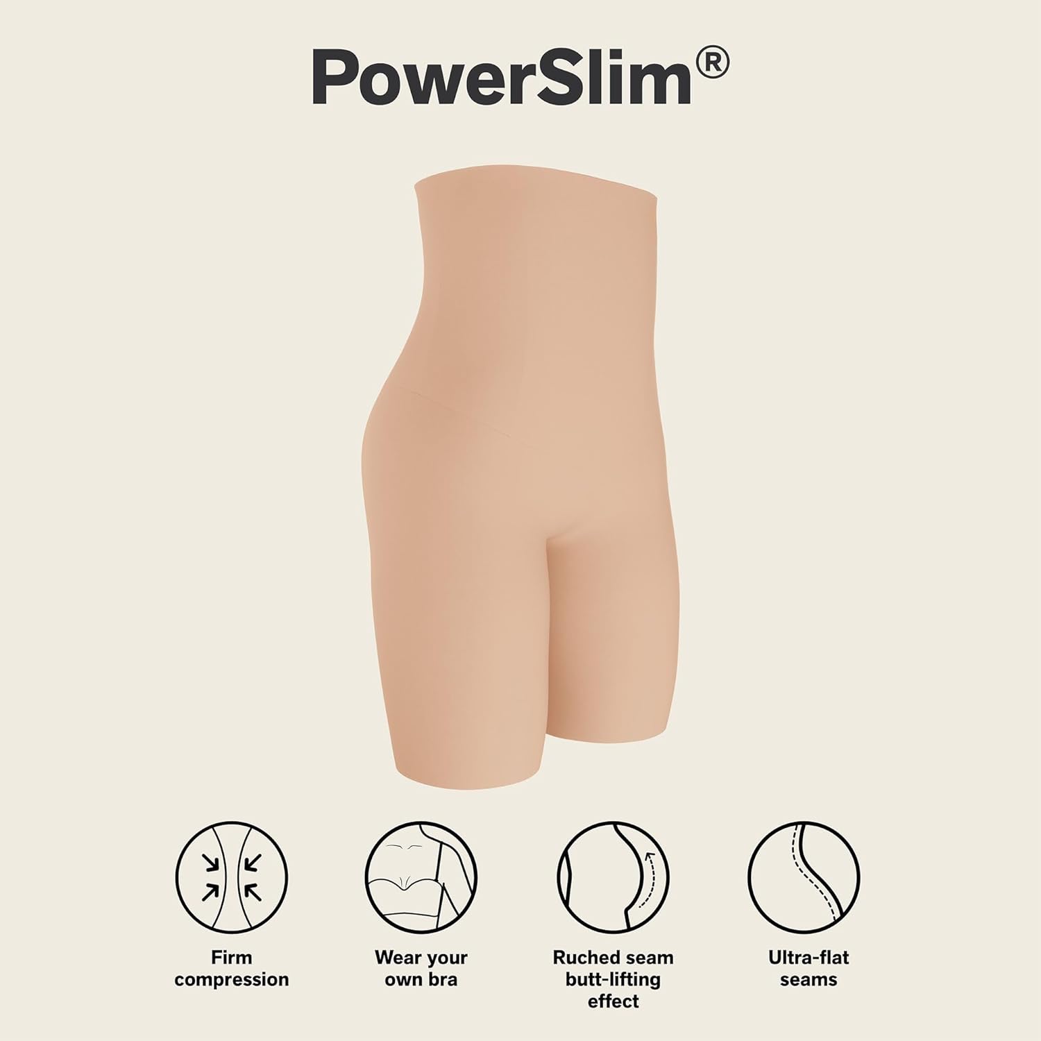 Leonisa ContourPro – High Waist Shorts Tummy Control Shapewear for Women - Body Shaper Sculpting & Anti-Chafing Shaper Shorts - Image 4