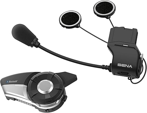 Vista 3 de Sena 20S EVO - Sistema de comunicación de auriculares Bluetooth para motocicleta con altavoces HD, color negro