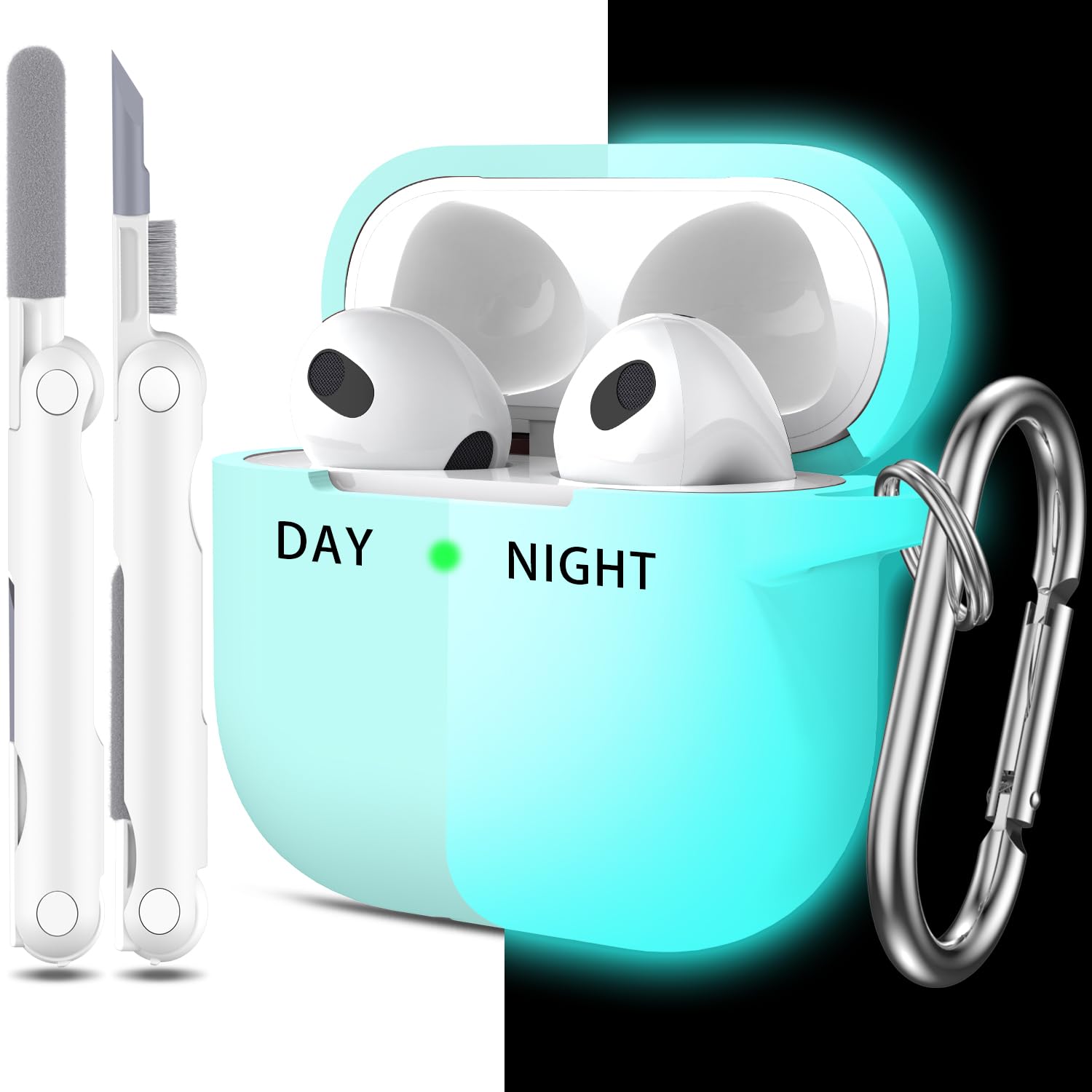 R-fun Funda para AirPods 4 con Kit de Limpieza, Case de Silicona Suave con Llavero, Funda Protectora Completa para Hombres y Mujeres, Compatible con Apple Latest Airpods 4th, Rojo — view 41