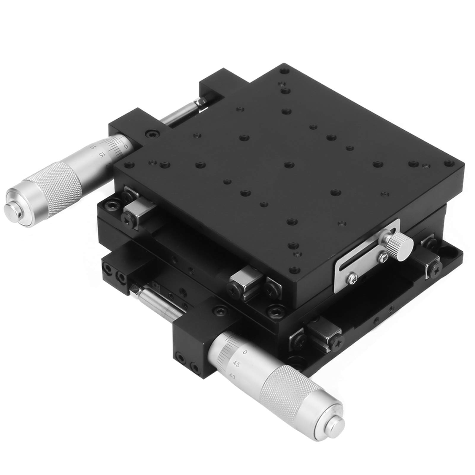 Fasi lineari XY Rullo incrociato ad alta precisione Regolazione manuale micrometrica Guida lineare Piattaforma scorrevole per allineamento strumenti ottici Attrezzatura da l