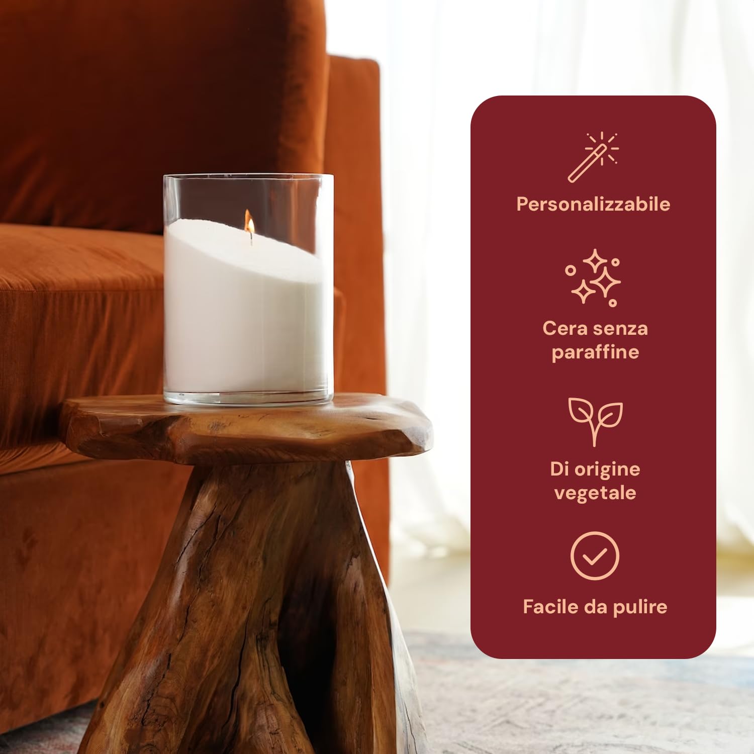 ANOUD Candle Special Bundle con Barattolo in Vetro Candela Candele di Sabbia Perle Granuli Sand Wax Pearled candle Pearl Decorative Polvere di Candela Pearls Granell 400g e 10 Wicks Stoppini