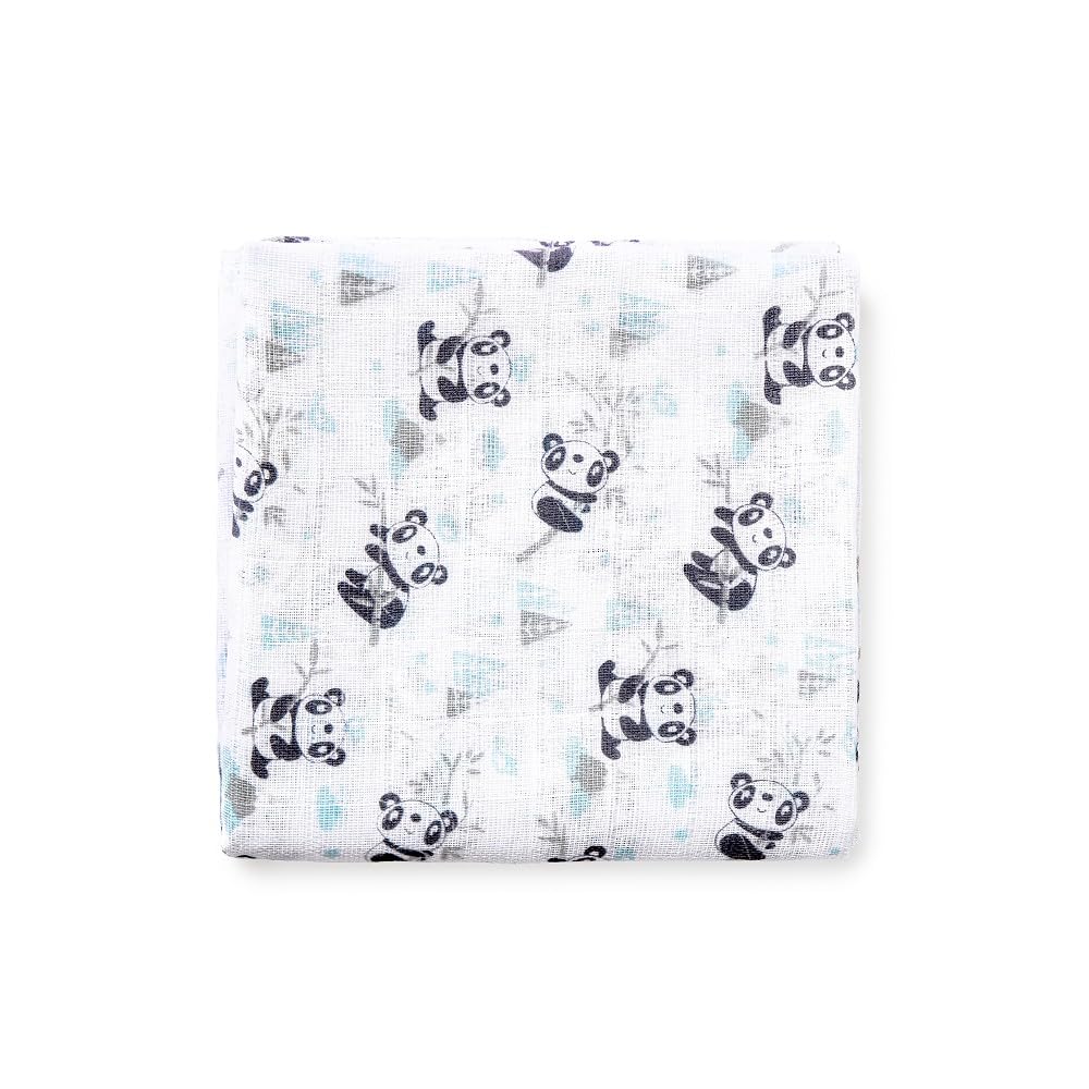 Mussole per neonato Panda blu Set 3