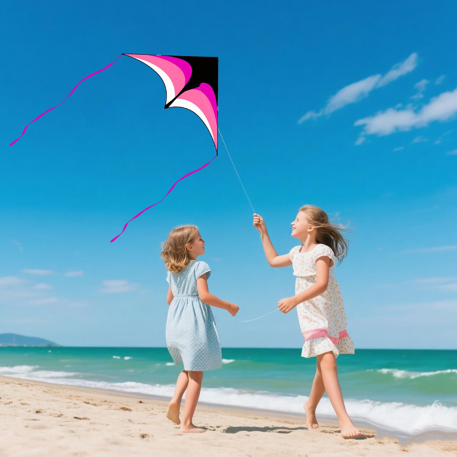 Mint's Colorful Life Paquete de 3 cometas Delta para niños y adultos, juego de cometas grandes fáciles de volar para principiantes, cometas familiares perfectas para viajes al parque y playa con