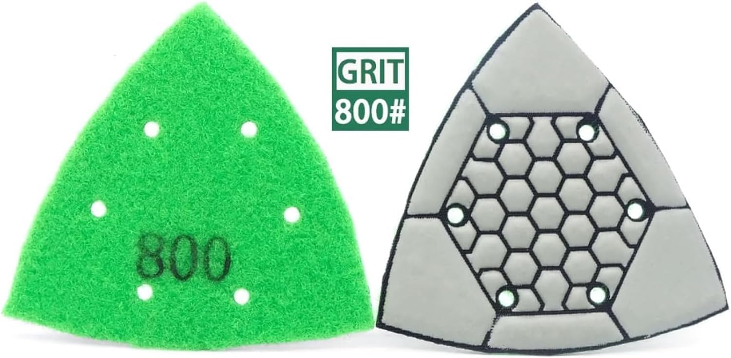 Tamponi for Lucidatura for Pietra Tamponi Abrasivi Diamantati Tamponi Abrasivi Triangolari 3.8" Tamponi Diamantati for Lucidatura A Secco Carta Vetrata for Utensili Da Restauratore Tamponi Abrasivi Os