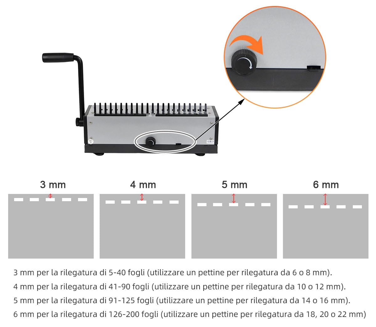 RAYSON SD-1201 Rilegatrice Spirale Plastica, 21 Fori, 120 Fogli