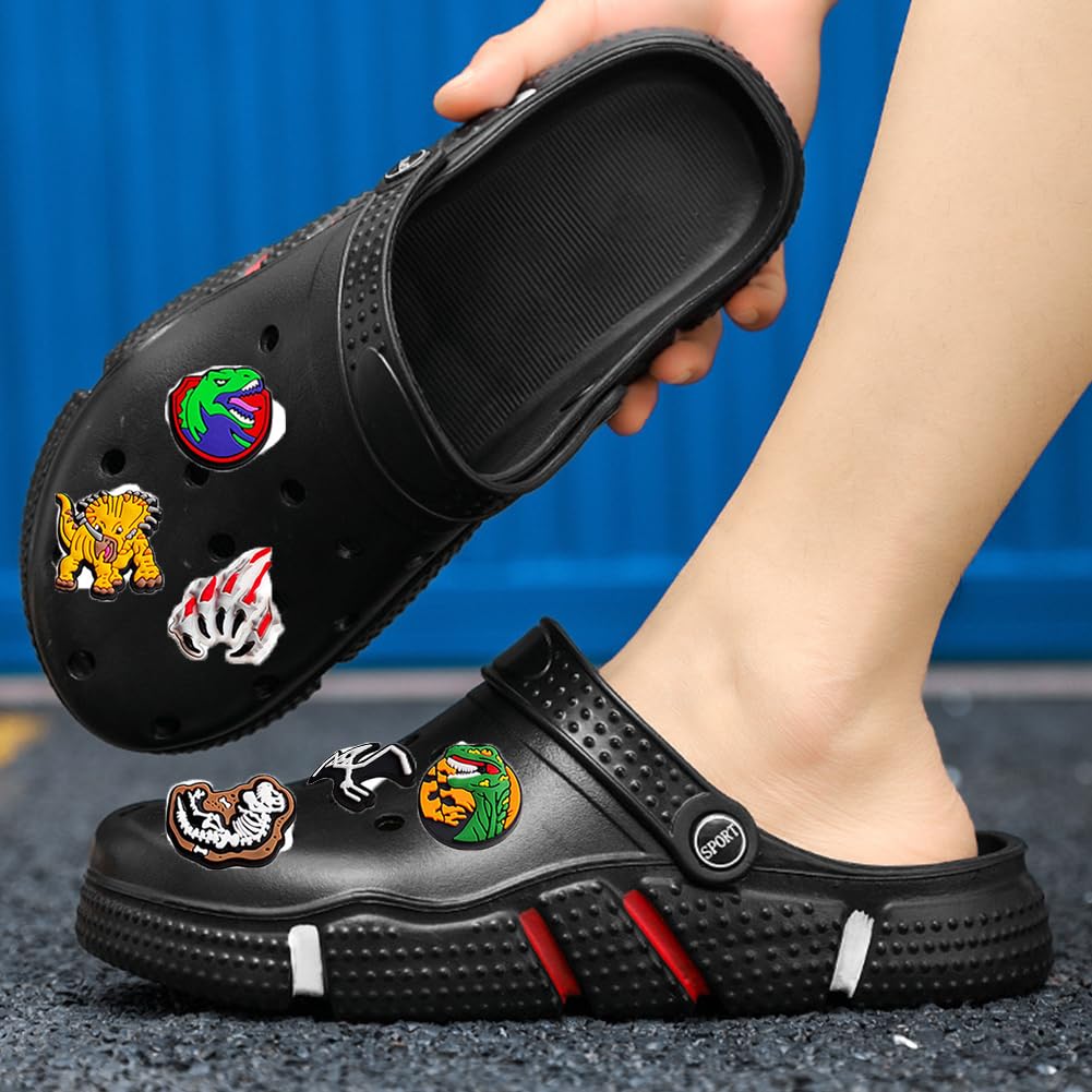 Dinosaurio Encantos del Zapato 38PCS Cute Cartoon Zapato Decoración Croc Charms para Niñas Mujeres Niños Adultos, Regalo para Fiesta de Cumpleaños