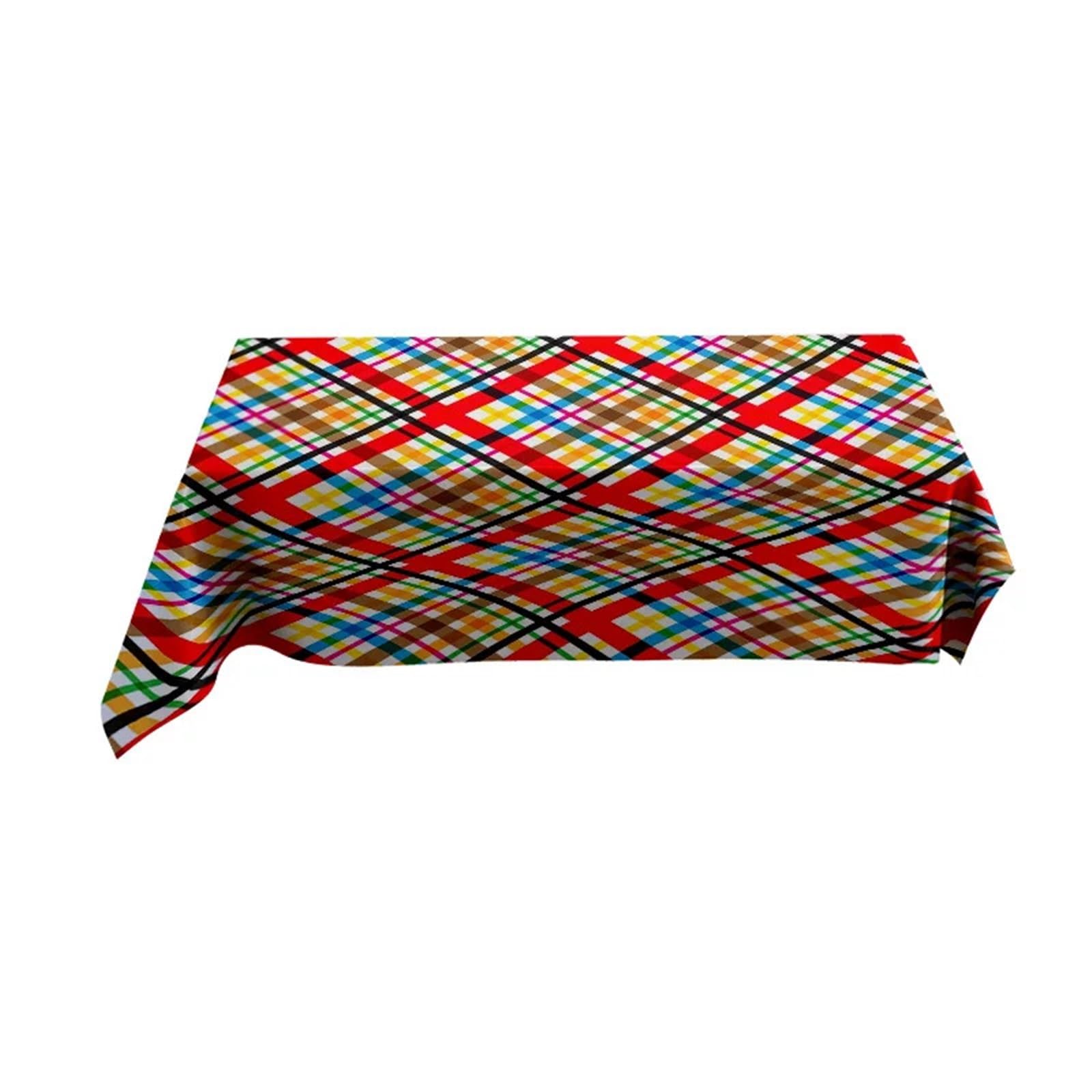 Zymjzbetic Striped Tablecloth Plaid Tablecloth Multicolored Checkered Table Cover For Dining Room Decoration, Easy Washable And Durable Perfect For Home Part Kitchen Decorations(160X240CM)