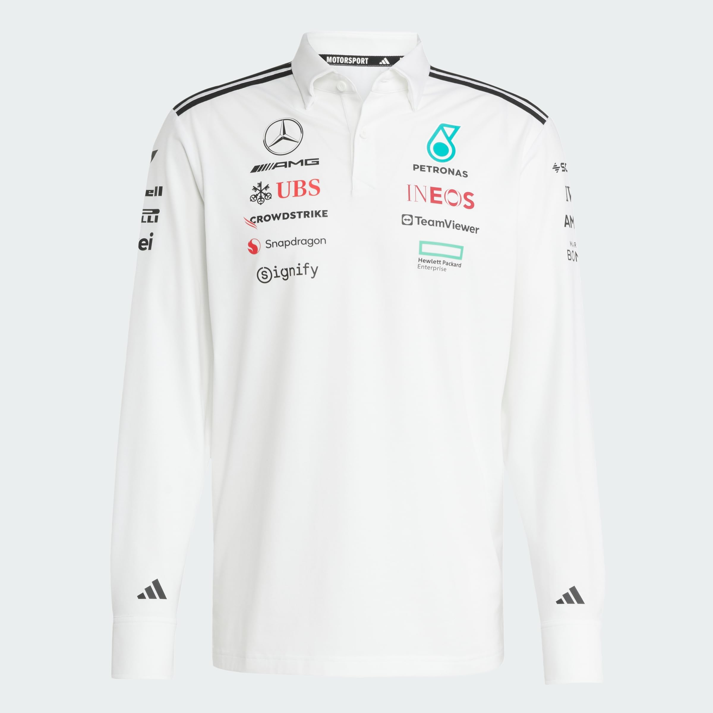 adidas KOSZULA POLO Z DŁUGIM RĘKAWEM Mężczyźni MERCEDES - AMG PETRONAS FORMULA ONE TEAM TEAM POLO LONG SLEEVE MEN (1 w zestawie)