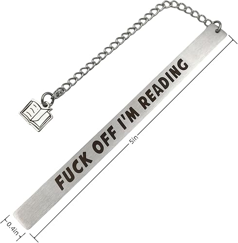 Miniatura 6 de Marcadores de libros para leer mujeres y hombres, Fuck Off Im Reading, divertidos marcadores de regalos para amantes de los libros, ideas de regalo