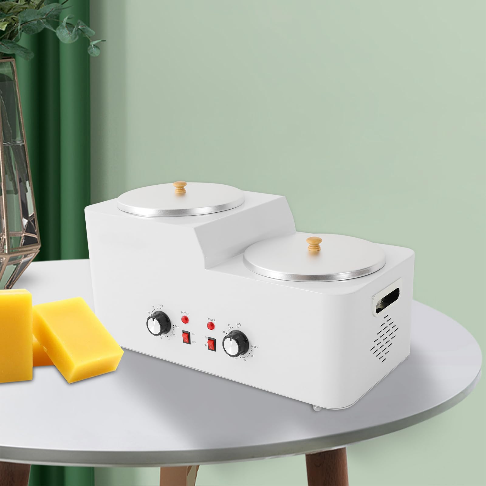 Scaldacera elettrico, 600 W, set di cera, 2,5 l, per ogni pentola, capacità 0-120 °C, set di cera per la depilazione