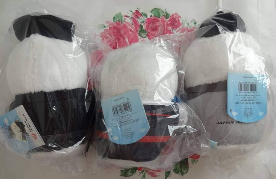 Amazon.co.jp: しろたん3体セットぬいぐるみ（中）マスコットJAL日本