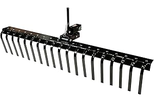 ATV UTV Tractor Landscape Rake for Leaf Lawn Garden Thatch