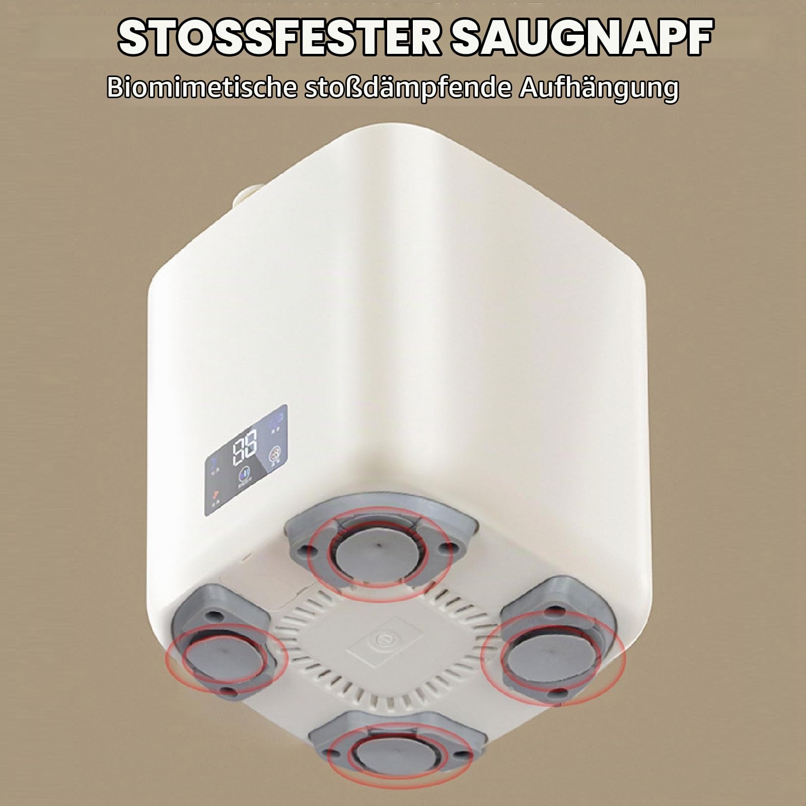 Tragbare Mini-Waschmaschine, 7L Große Kapazität Vollautomatisch Mit Wäscheschleuder, LCD-Touchscreen für Kleine Unterwäsche (Beige)