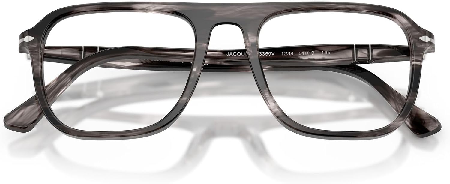 Persol Unisex Po3359v Jacques Square Prescription Eyewear Frames