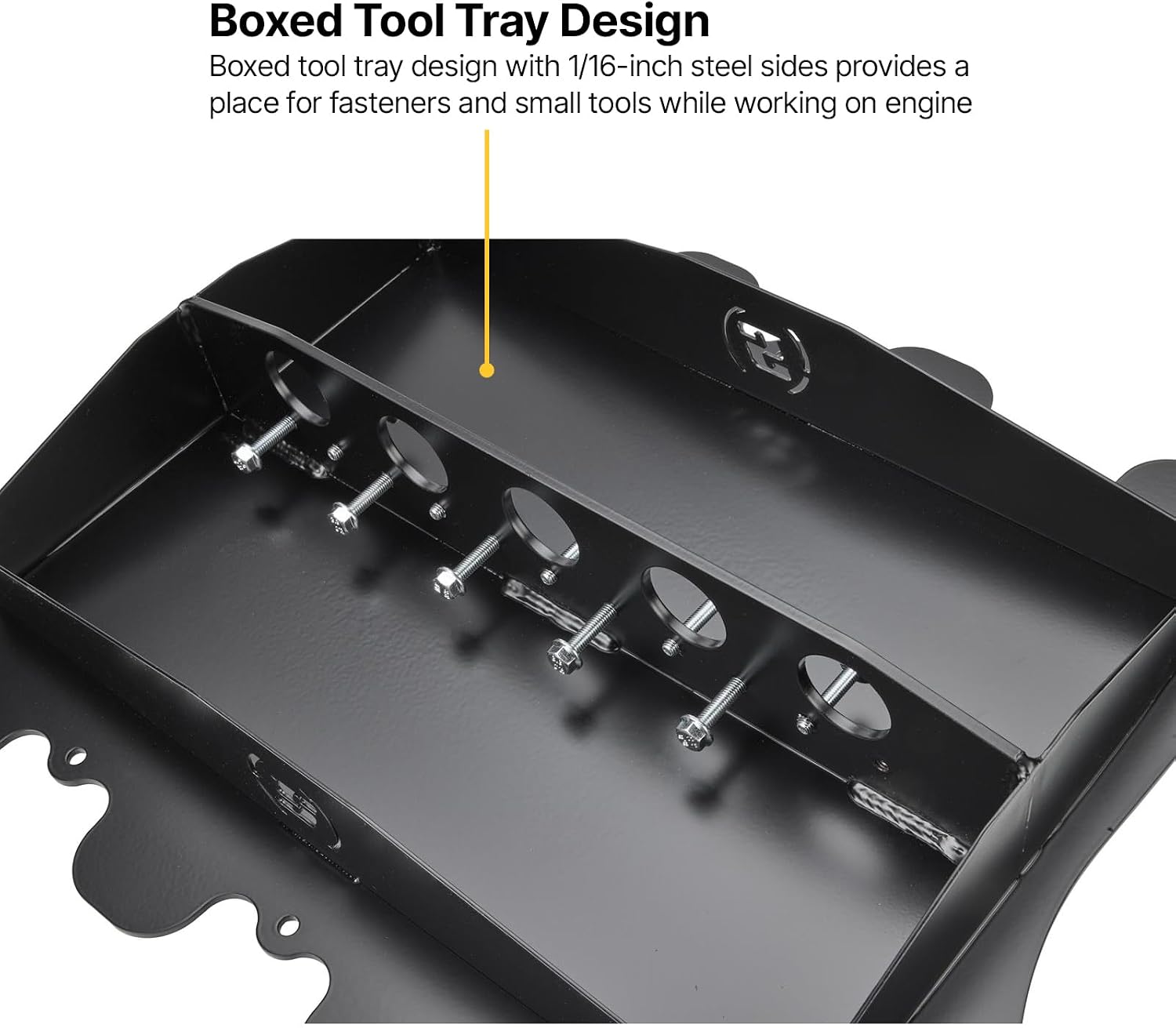 Speedway Motors BlockDock Ford Godzilla 6.8L/7.3L Engine Valley Cover Lift Plate, Long Style Steel Design with 1,000 lb Capacity, Five Adjustable Lift Points, Mounting Hardware