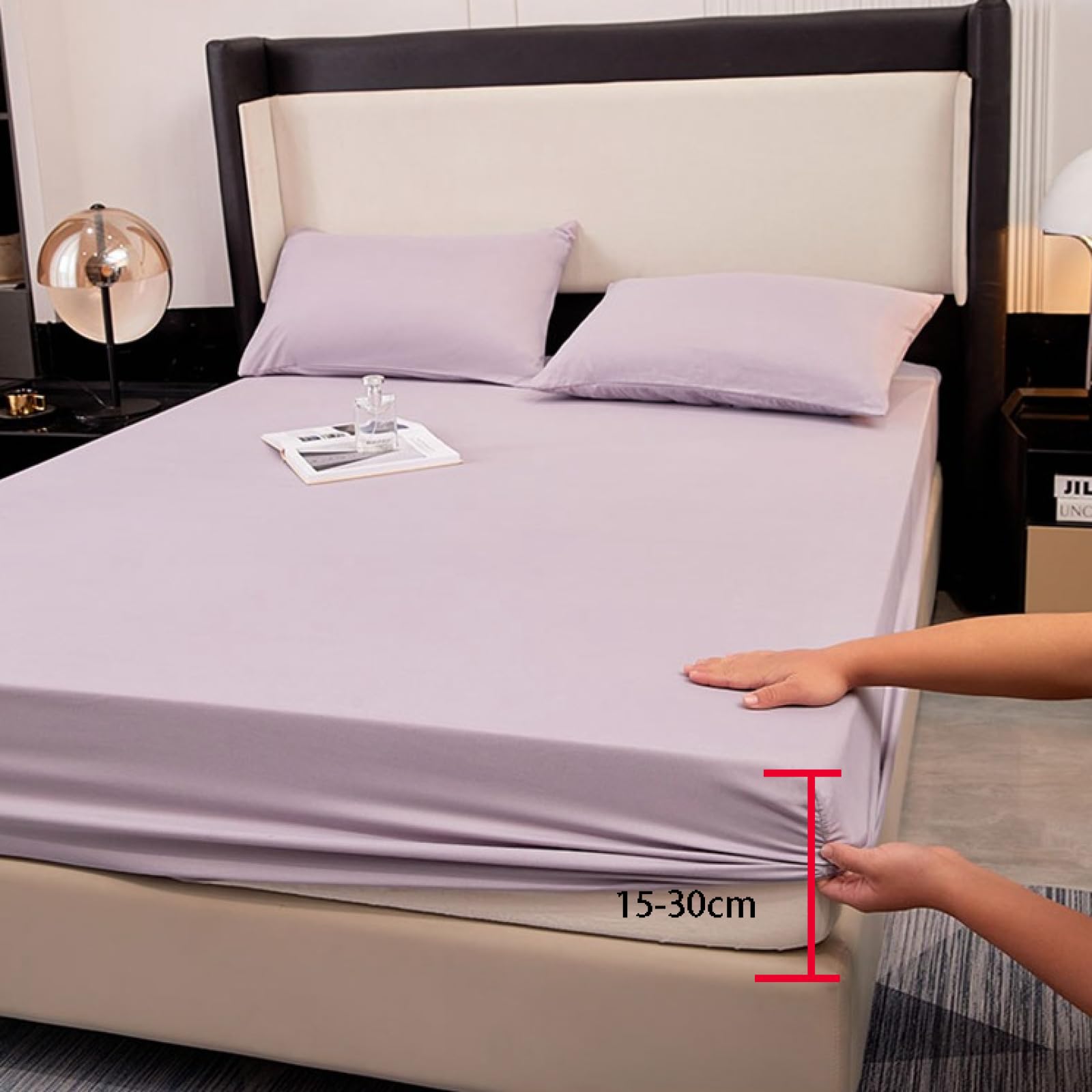FCLDESHOP Drap de Lit Protège Matelas,Draps-Housses imperméables de Couleur Unie, taie d'oreiller de Protection de Matelas d'urine de Poche Profonde pour Enfants âgés, Vert foncé, 180 * 200 cm (3pcs)
