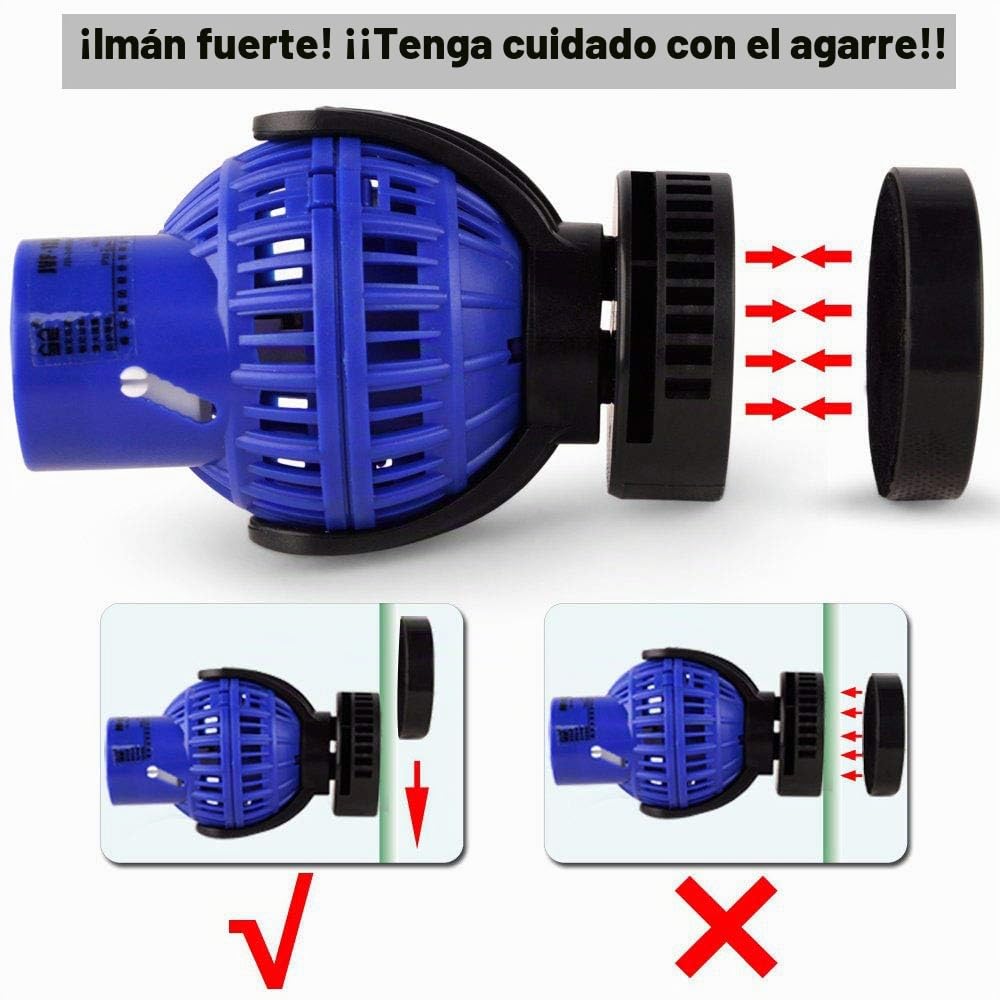 EXLECO JVP-230 - Bomba de mezcla de 6000L/H 8 vatios bomba de ondas para acuario, 80~100 cm bomba de circulación para agua dulce y salada
