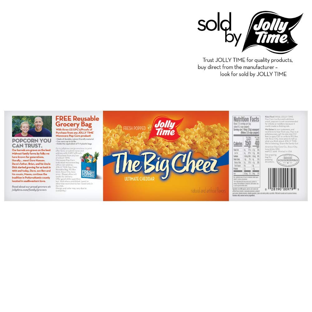 JOLLY TIME Premium Flavored Microwave Popcorn, Gluten Free, Gourmet