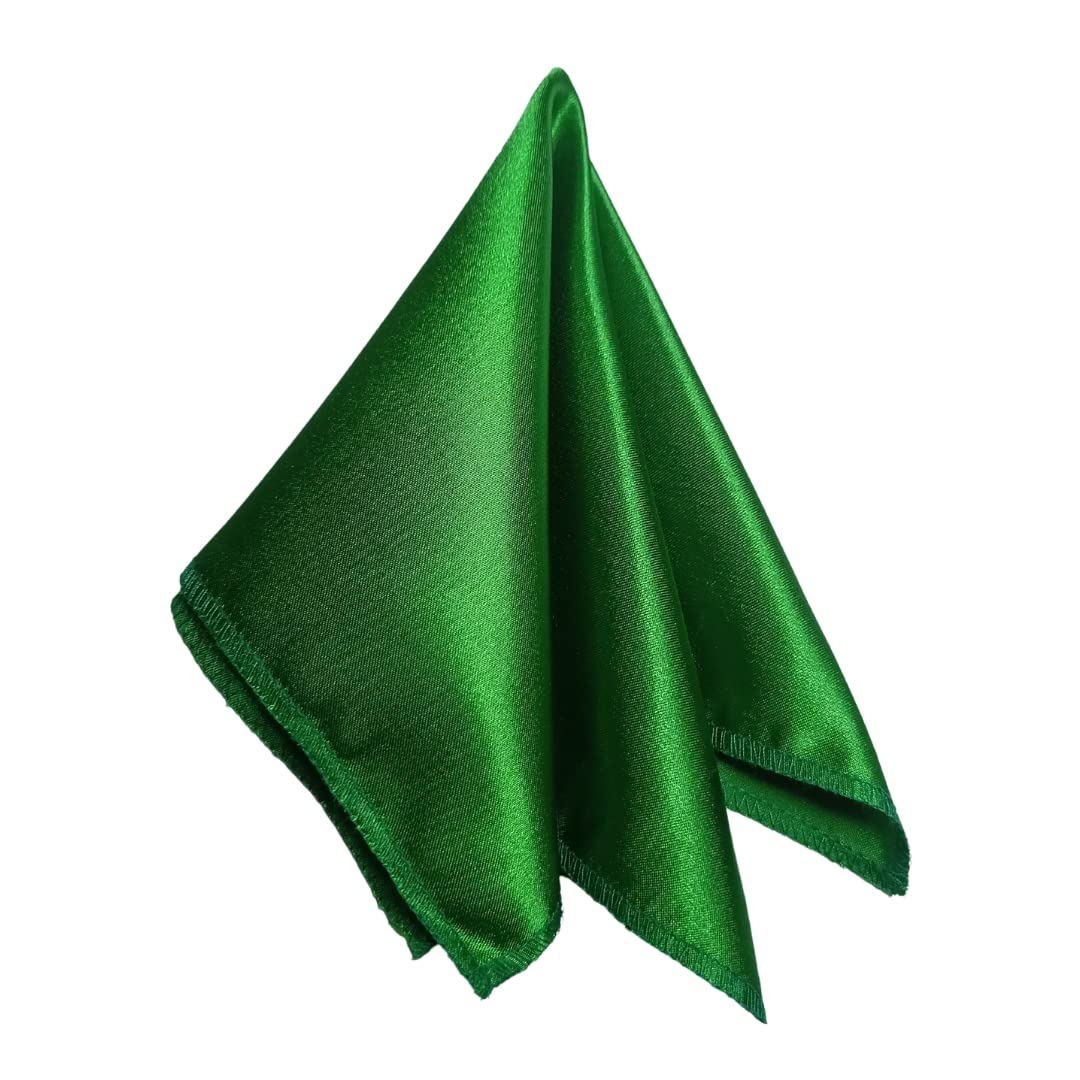 young arrow Satin Pocket Square for Men, Wedding Handkerchief for Suits, Blazers & Tuxedo Men's Pocket Square (Green)-picture-31