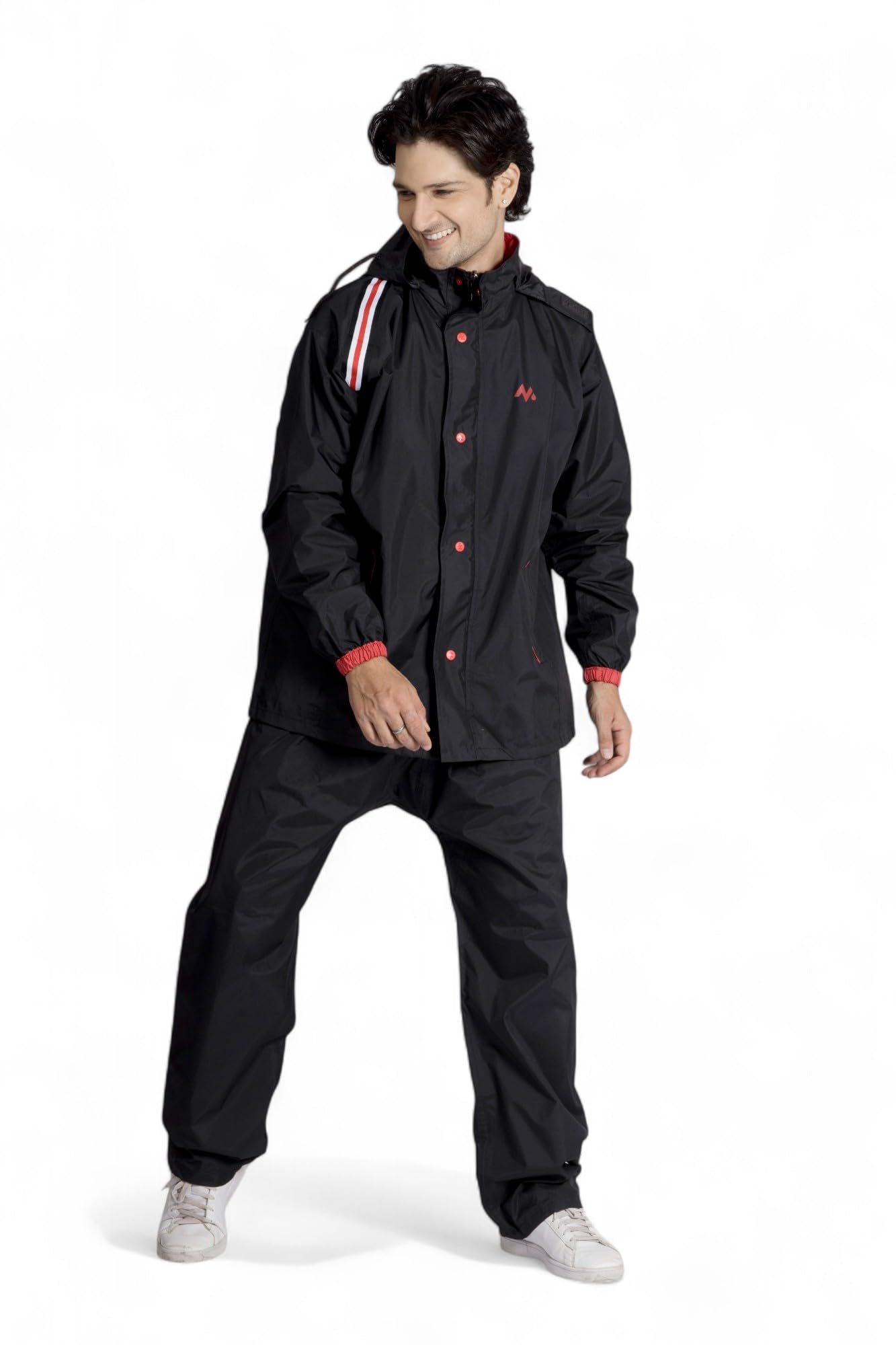 Rainwear Reversible Micro Taping PU & POLY Men's Rainsuit | Ultra-Lightweight 2-in-1 Waterproof Jacket & Pant Set with Pockets & Elastic Cuffs | Breathable Monsoon Gear-image-13