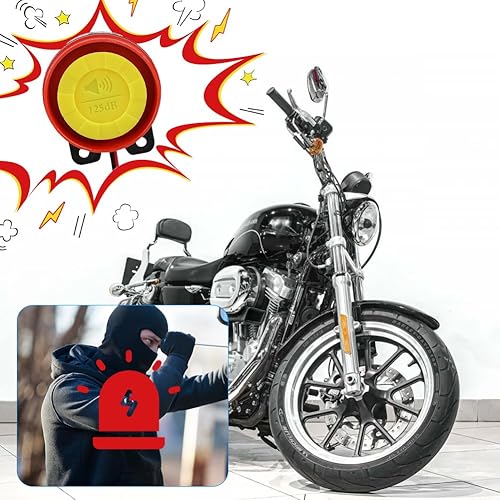 Miniatura 3 de Sistema de alarma de seguridad para motocicleta, sistema de alarma de motocicleta, alarma de motocicleta de 12 V, control remoto antirrobo, bocina