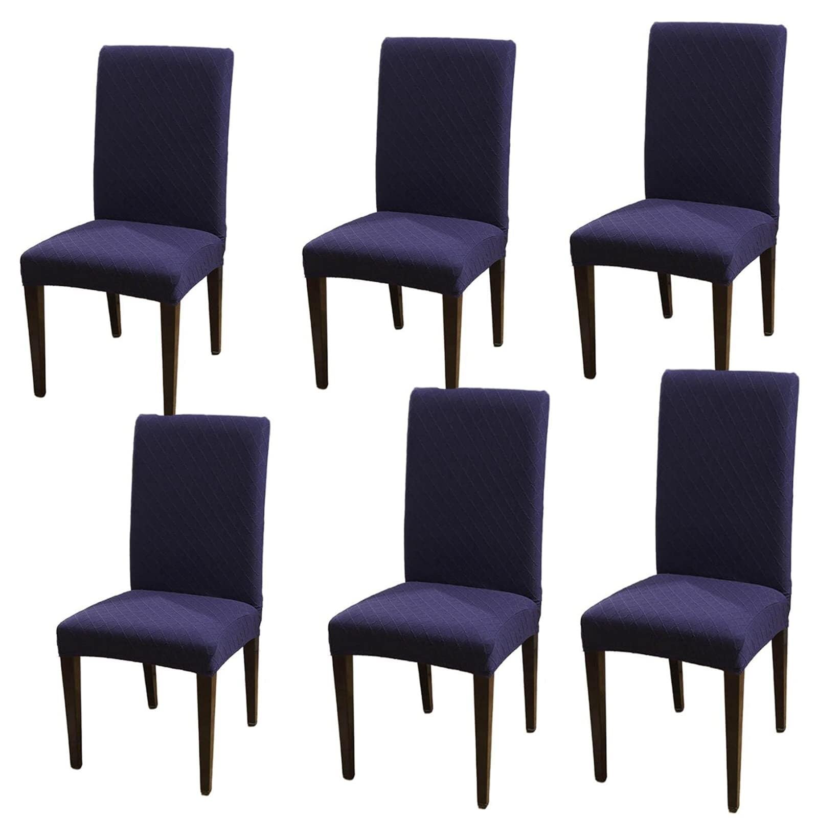 NMVAWIPT Stretch Parsons Dining Chair Covers, Removable Washable Elastic Slipcovers, For Restaurant, Hotel, Ceremony(#8,6pcs)