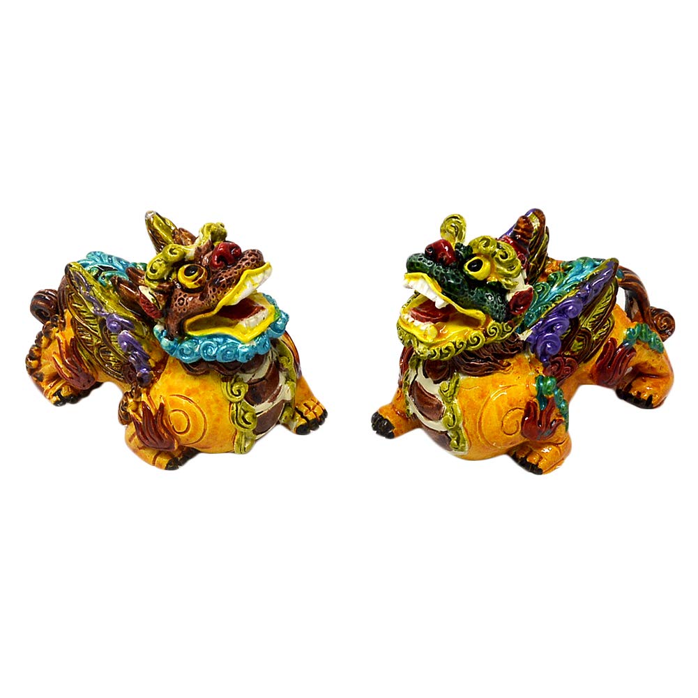 Amazon.co.jp: （イスイ）YISHUI 貔貅 ヒキュウ カラフル ペア 招財