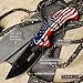 KCCEDGE BEST CUTLERY SOURCE USA American Flag 8 Inches Skull Folding Pocket Knife Proud of America Knife (Skull)