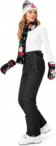 Miniatura 2 de Wantdo Pantalones de esquí impermeables con aislamiento de montaña para mujer, pantalones cargo para invierno y exteriores