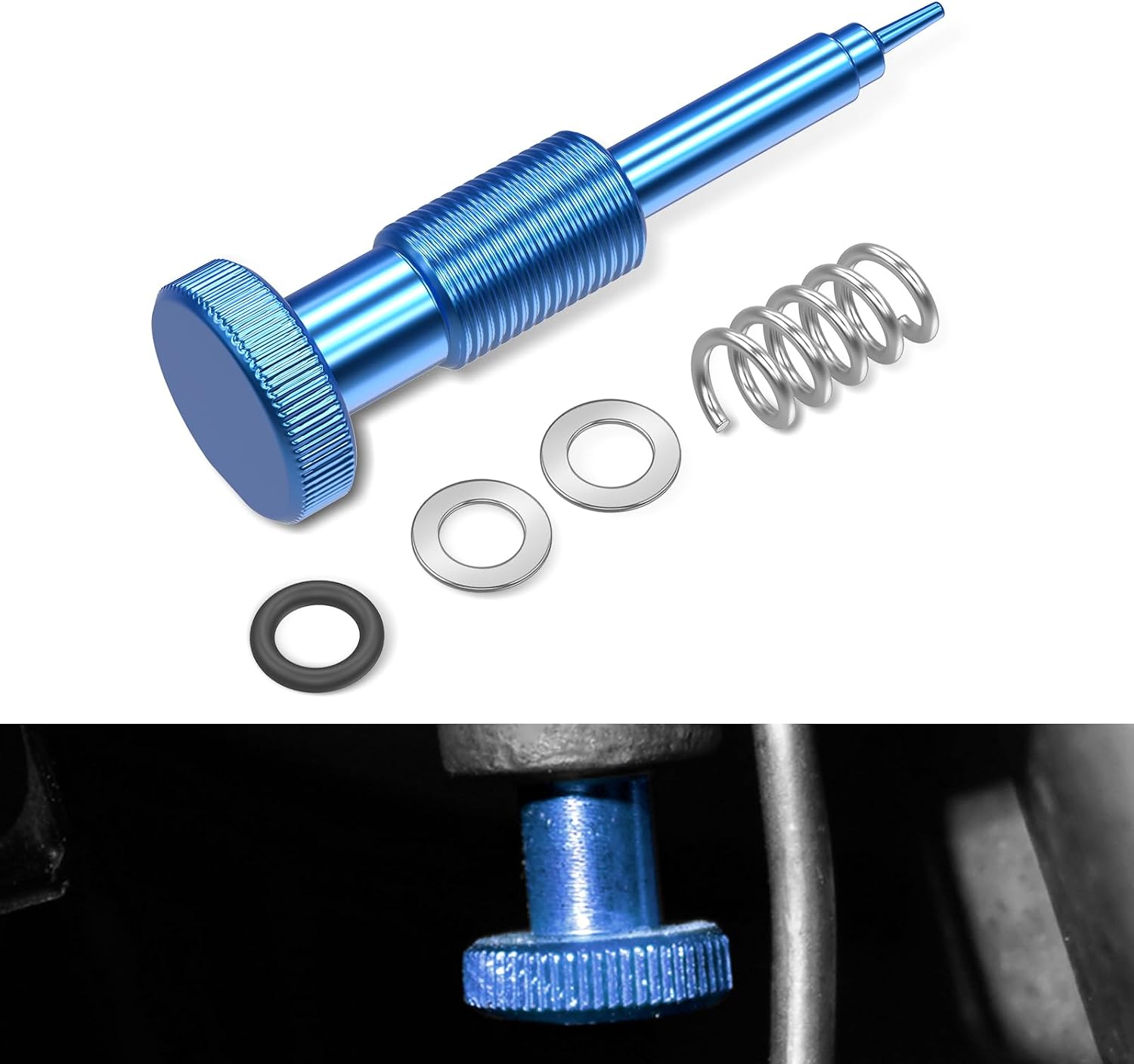 NICECNC Blue Fuel Adjustment Screw Compatible with Suzuki DRZ400S 2000-2022 DRZ400SM 2000-2022 Adjustable Fuel Screw 6061-T6 Aluminum See Fitment