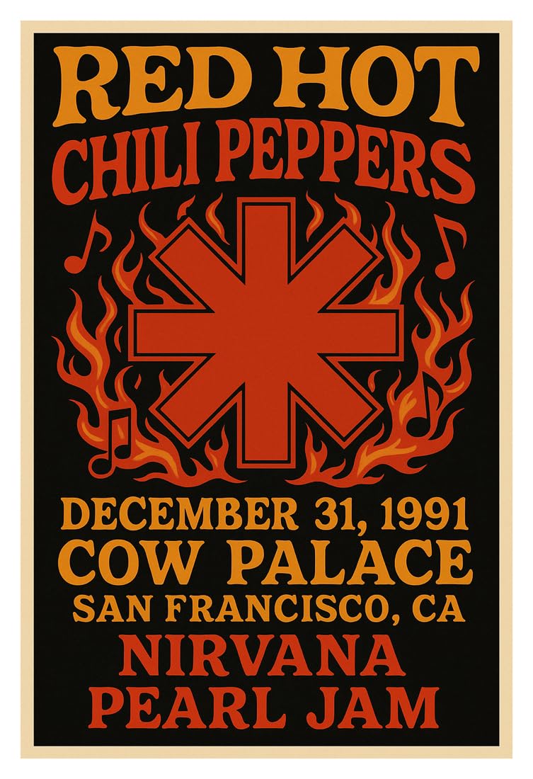 Amazon.com: Red Hot Chili Peppers Concert Poster, with Pearl Jam