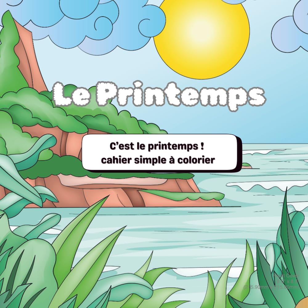 Le printemps: c'est le printemps cahier simple a colorier