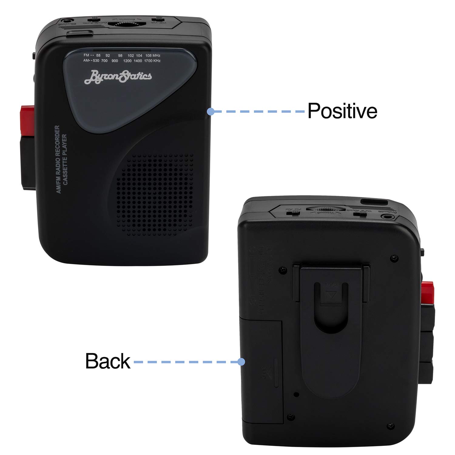 ByronStatics Portable Cassette Players Recorders FM AM Radio Walkman