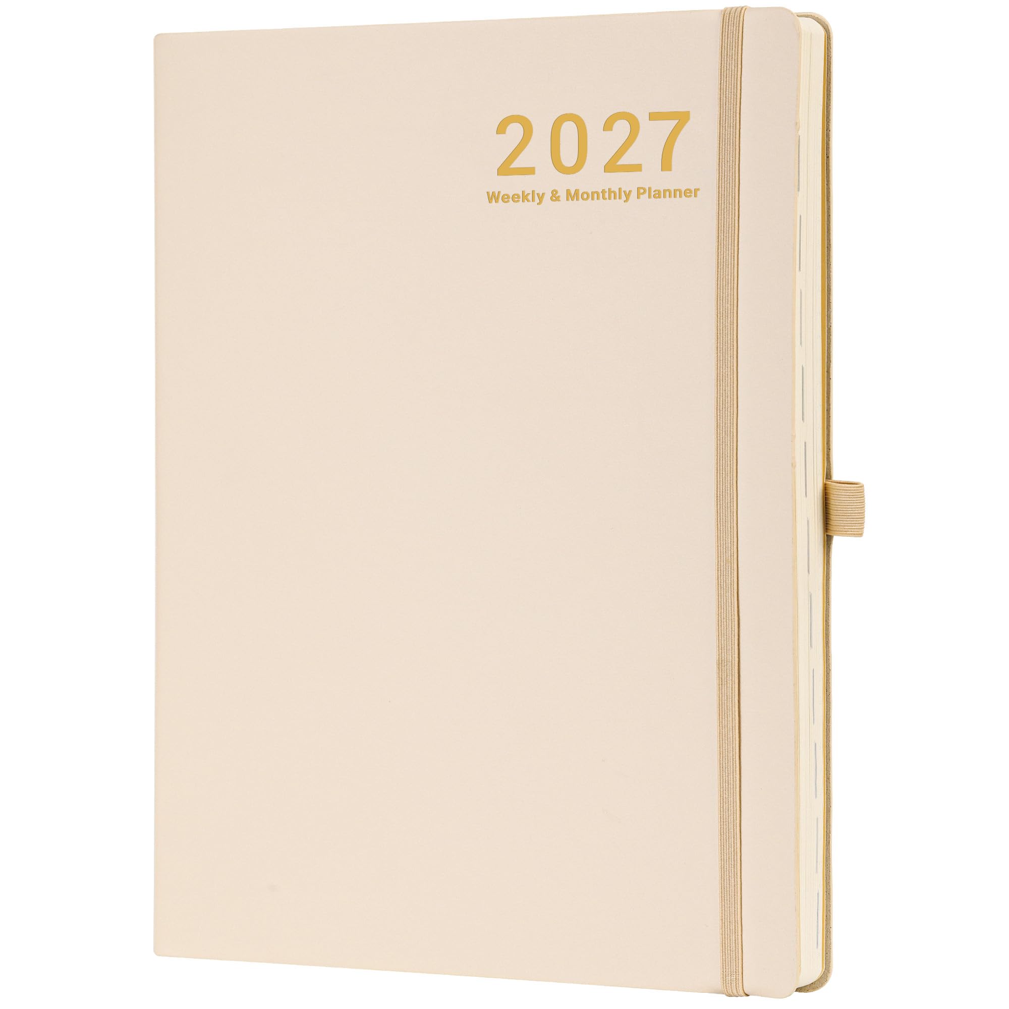 Agenda 2024 – Agenda semanal y mensual 2024, enero de 2024 a diciembre de 2024, 8.5 x 11 pulgadas, agenda de cubierta de cuero 2024 con papel grueso, bolsillo trasero con páginas de notas, color