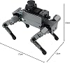 Yahboom ROS2 Robot Dog with RPi 5 AI Model Voice Embodied Intelligence OpenCV Programmable Bionic Quadruped AI Robotic Dog,for Educational Python Programming,Electronic Engineers(Without pi)