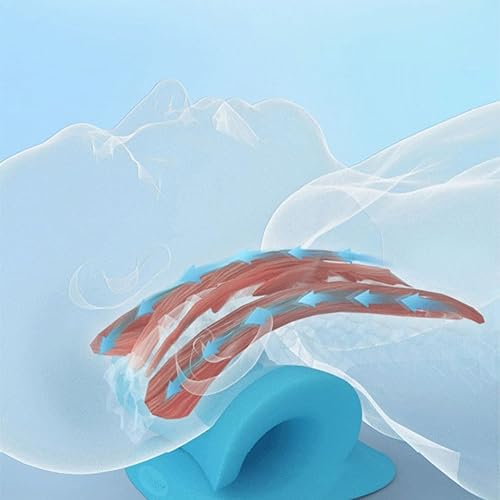 Miniatura 2 de Relajante de cuello y hombros, estirador de cuello para alivio del dolor de ATM y alineación de la columna cervical (verde)