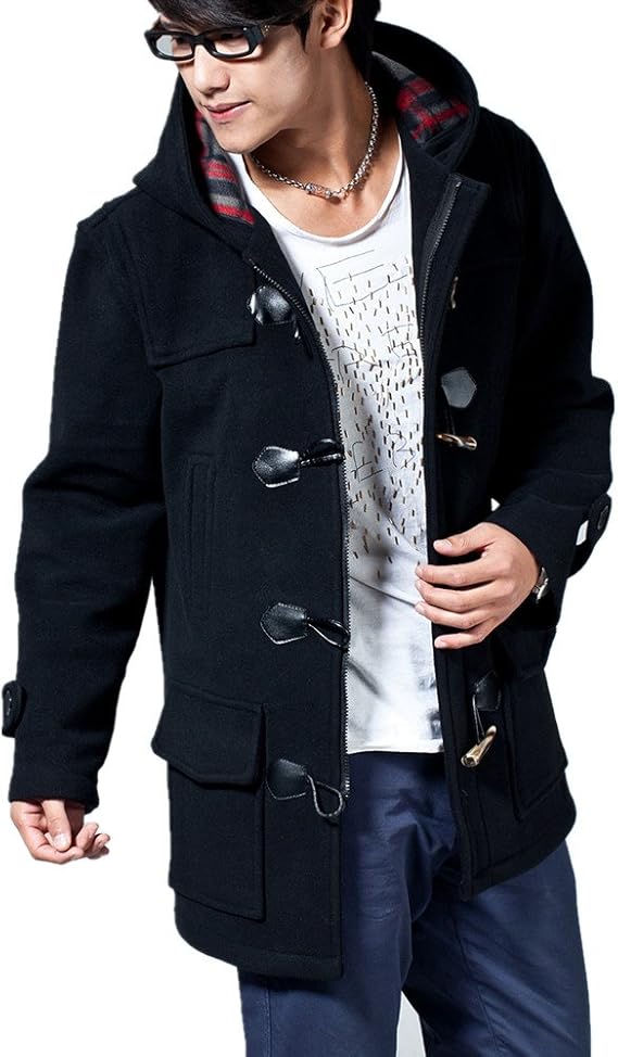 Amazon Monicajpstore ダッフルコート メンズ ジャケット コート メルトン ウール ダッフル ショート丈 ミドル丈 メルトンダッフルコート ウールコート コート ジャケット 通販