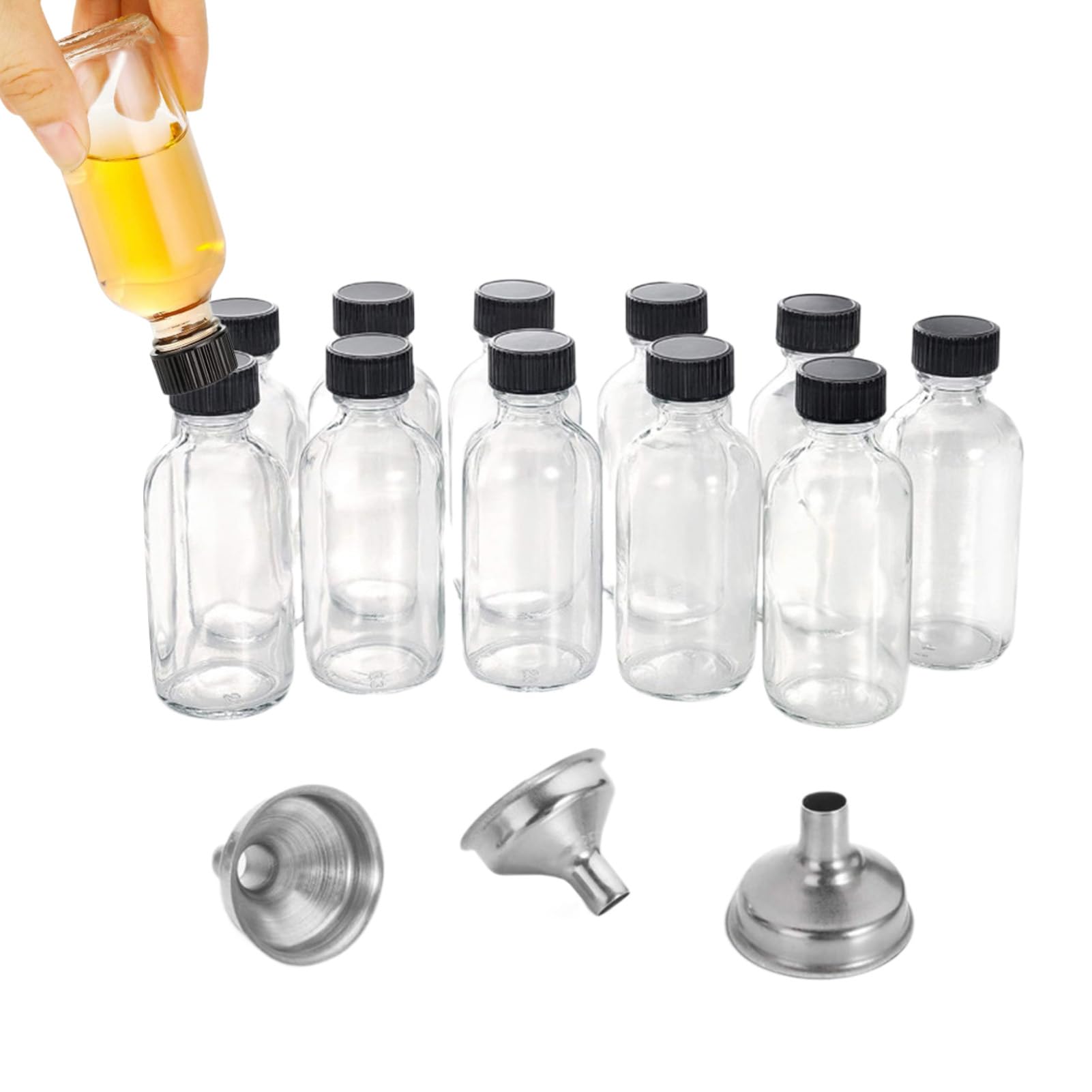 Flacons à shot 60ml avec bouchons et entonnoirs pour voyage